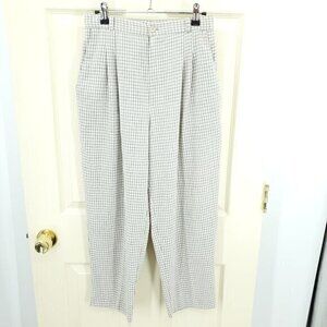 VTG Briggs Petite Pleated High Rise Linen-Blend Trousers MP Cream/Tan